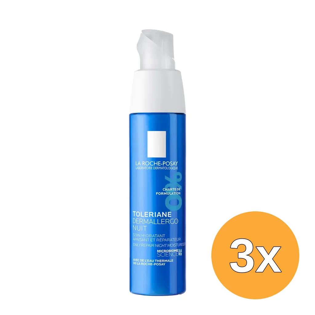 3x La Roche-Posay Toleriane Dermallergo Daily Repair Night Moisturiser (40 ml)