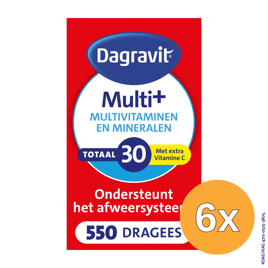 6x Dagravit Totaal 30 Multivitaminen (500 dragees)