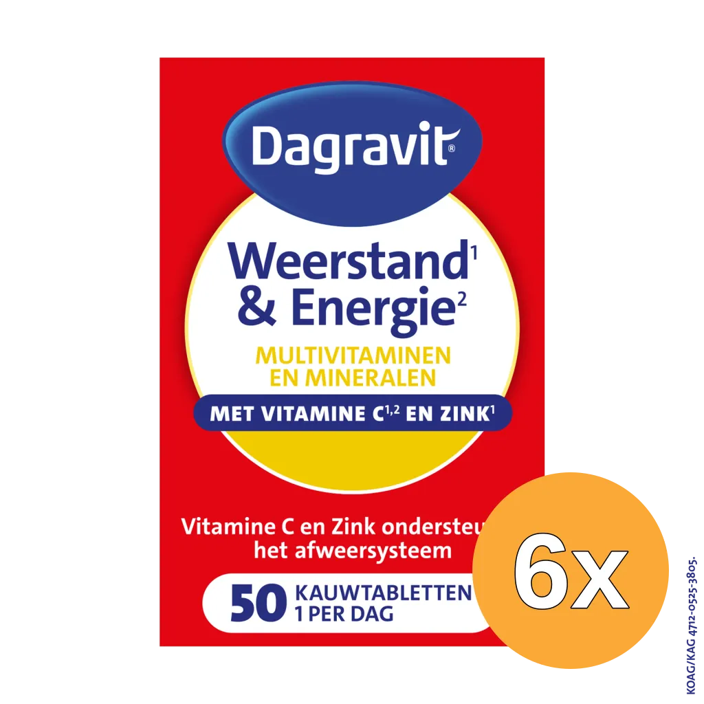 6x Dagravit Totaal 30 weerstand & energie (50 tabletten)