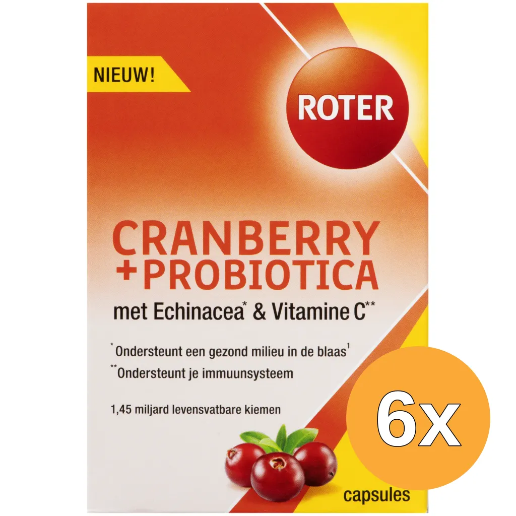 6x Roter Cranberry & Probiotica (30 capsules)