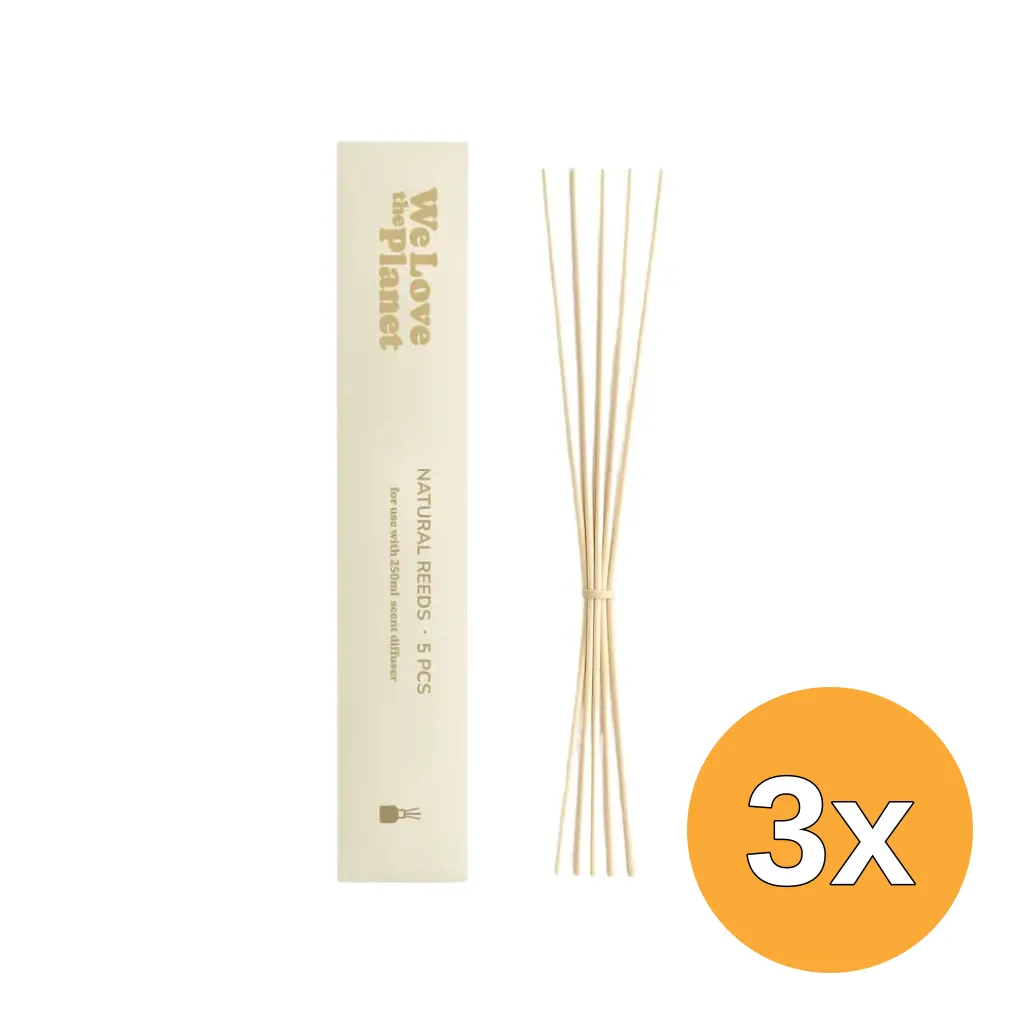 3x We Love The Planet Natural Reeds 5pcs (250 ml)