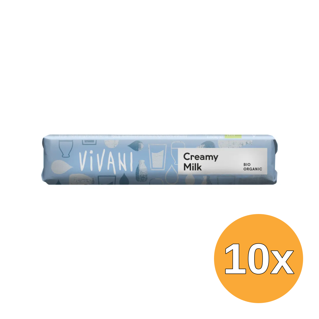 10x Vivani Creamy Milk - Chocolate Bar (40 gr)