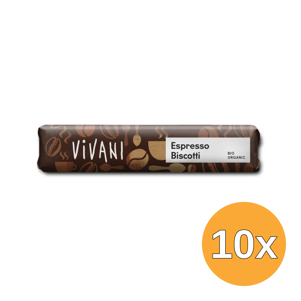 10x Vivani Espresso biscotti bar bio (40 gr)