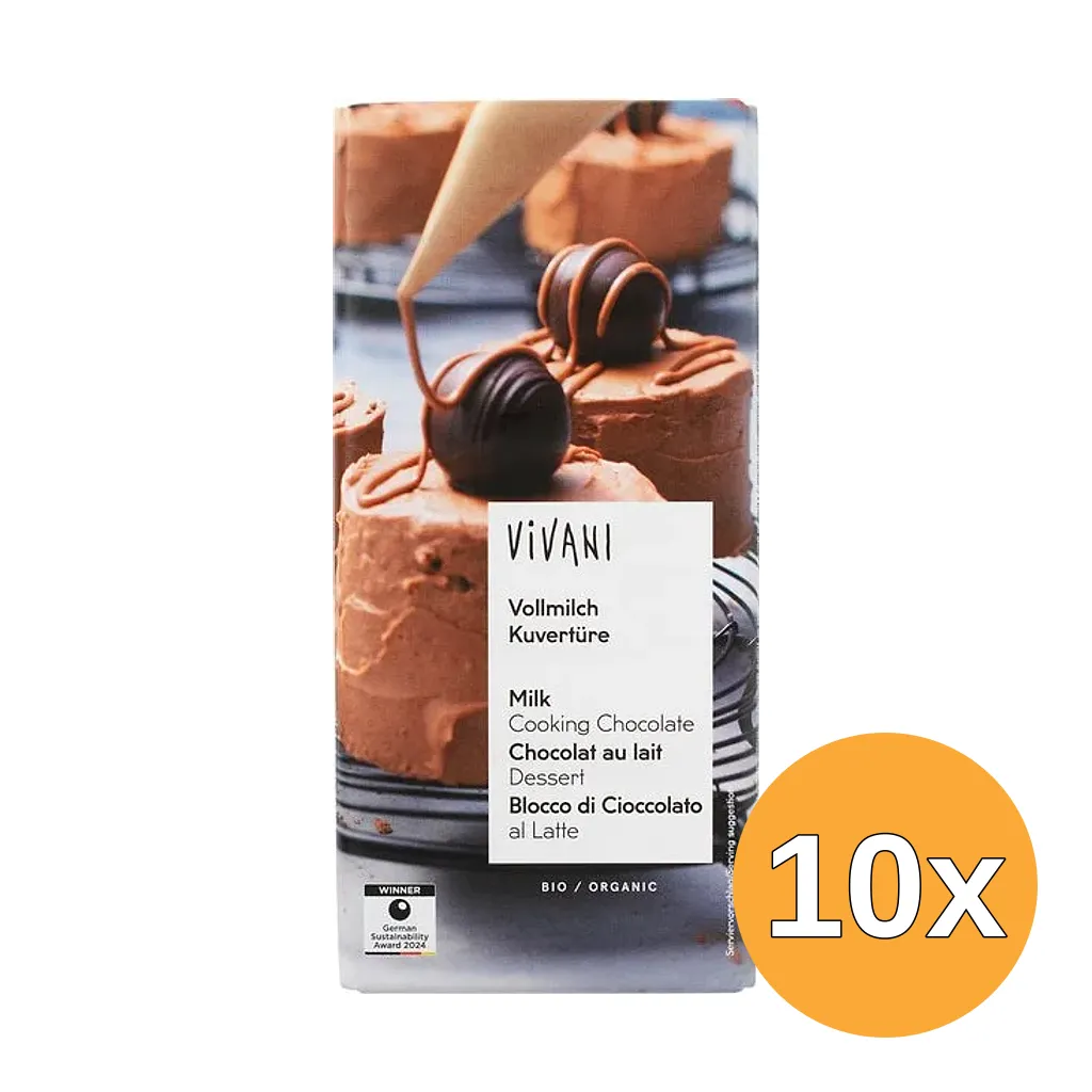 10x Vivani Kookchocolade Melk (80 gr)