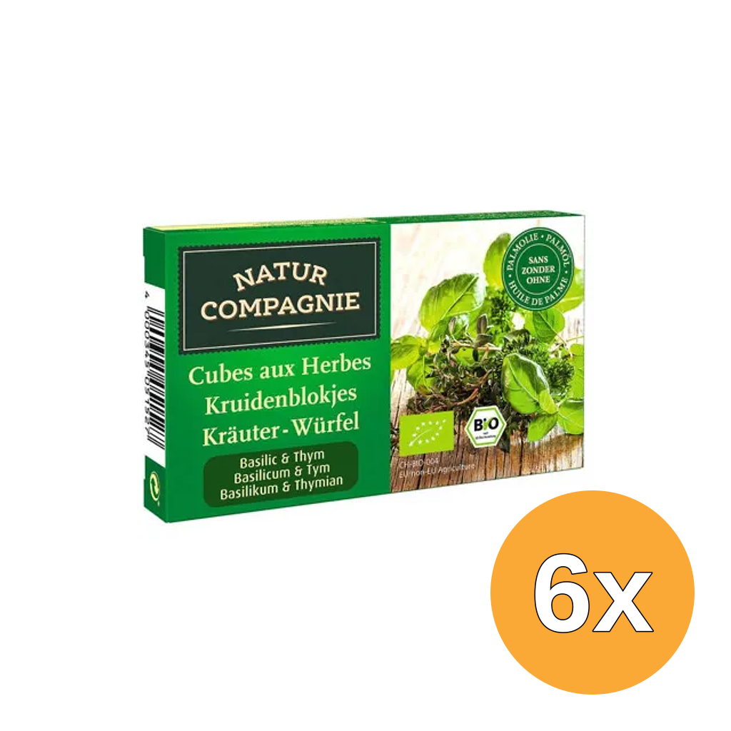 6x Natur Compagnie Basilicum & Thijm Bio (80 gr)
