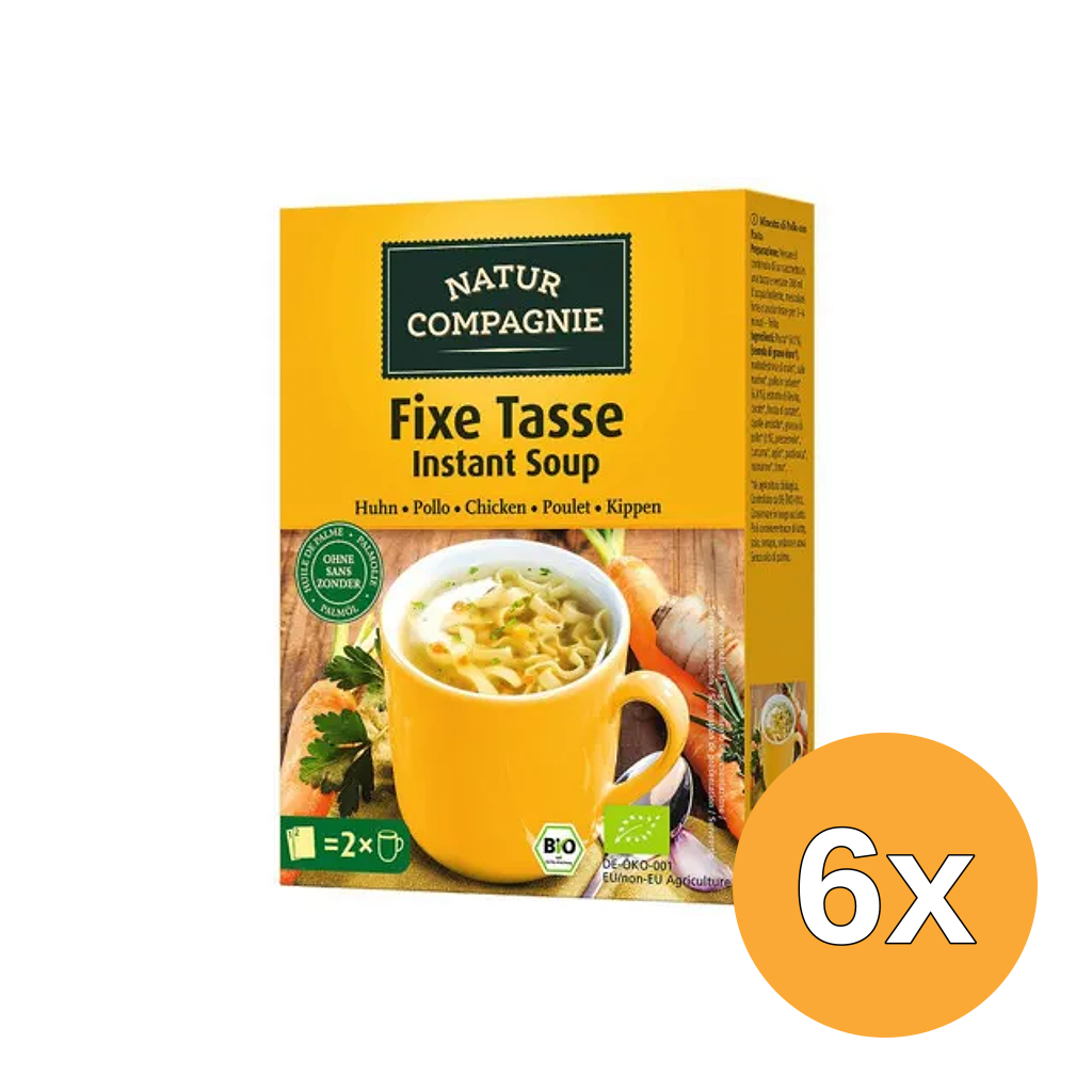 6x Natur Compagnie Instant Soup Kip Bio (34 gr)