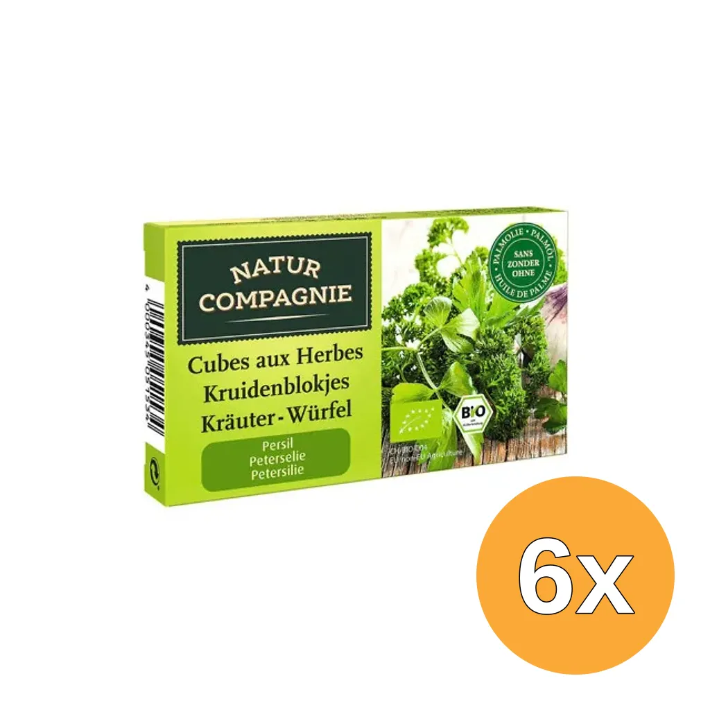 6x Natur Compagnie Peterselie Kruidenblokjes Bio (80 gr)