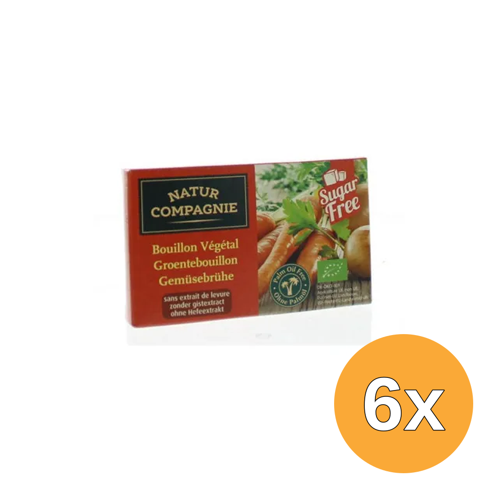 6x Natur Compagniegroentebouillon Zonder Gist Bio (8 Stuks)