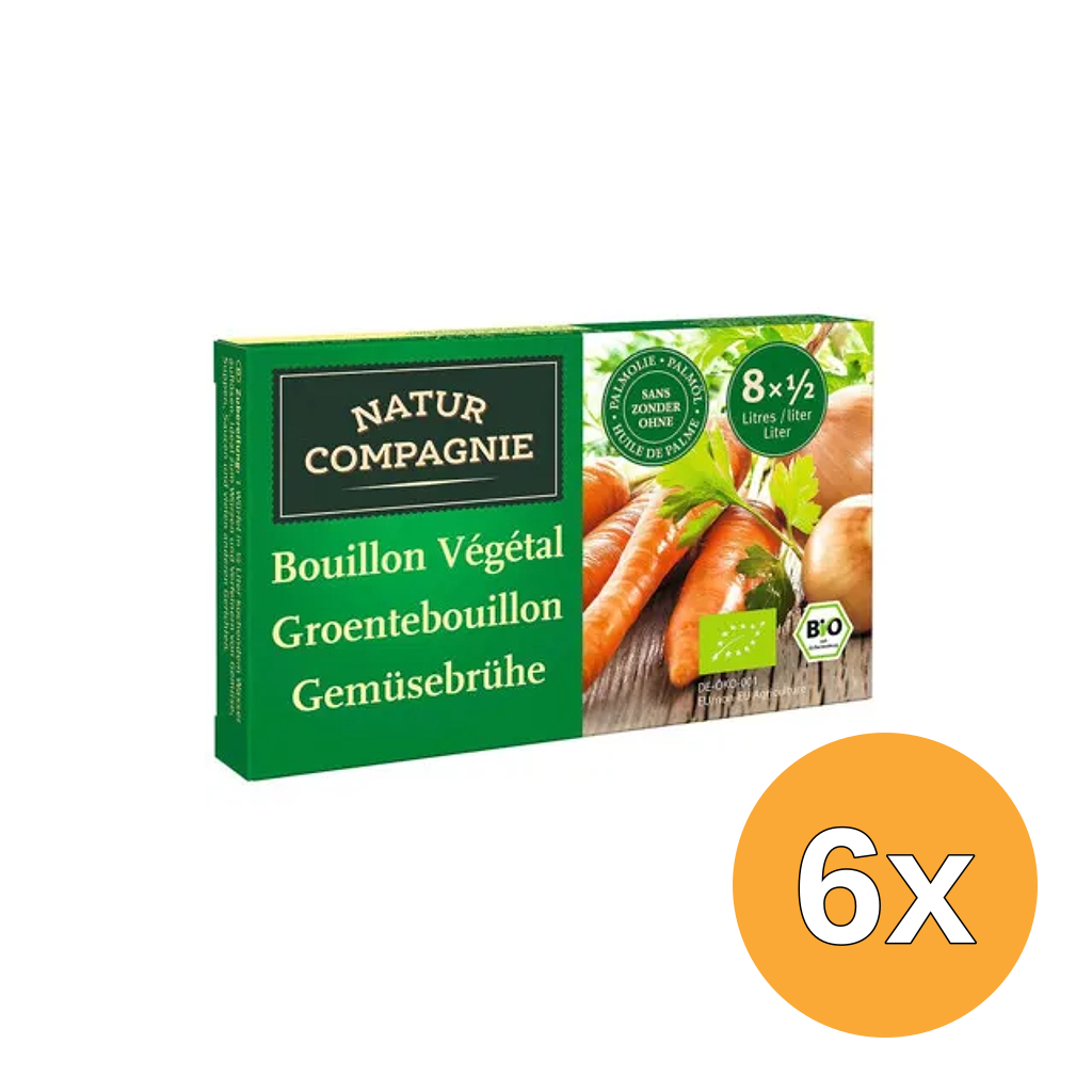 6x Natur Compagniegroentebouillonblokjes Met Zout Bio (84 gr)