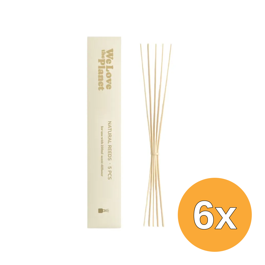 6x We Love The Planet Natural Reeds 5pcs  (250 ml)