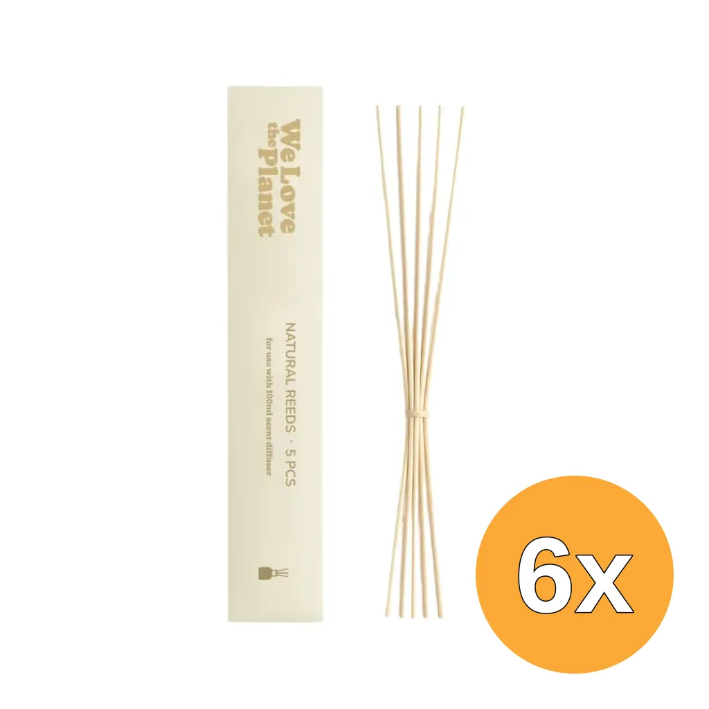 6x We Love The Planet Natural Reeds 5pcs (100 ml)