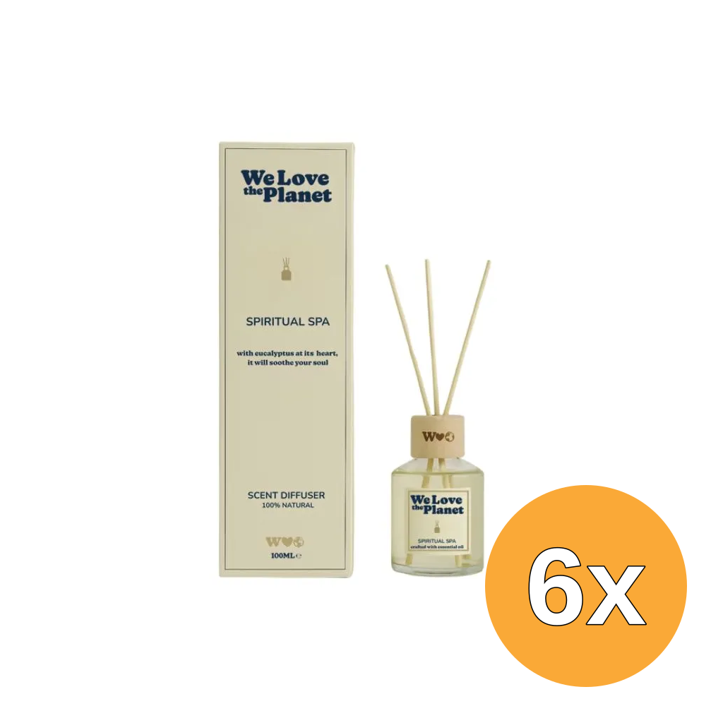6x We Love The Planet Scent Diffuser - Spiritual Spa (250 ml)