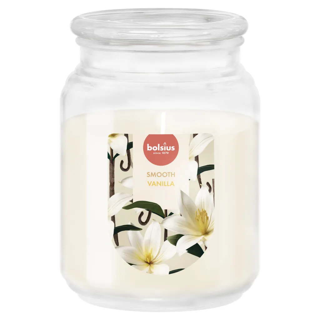Bolsius True Scents Geurkaars in Glas met Deksel Vanille (1 Stuk)