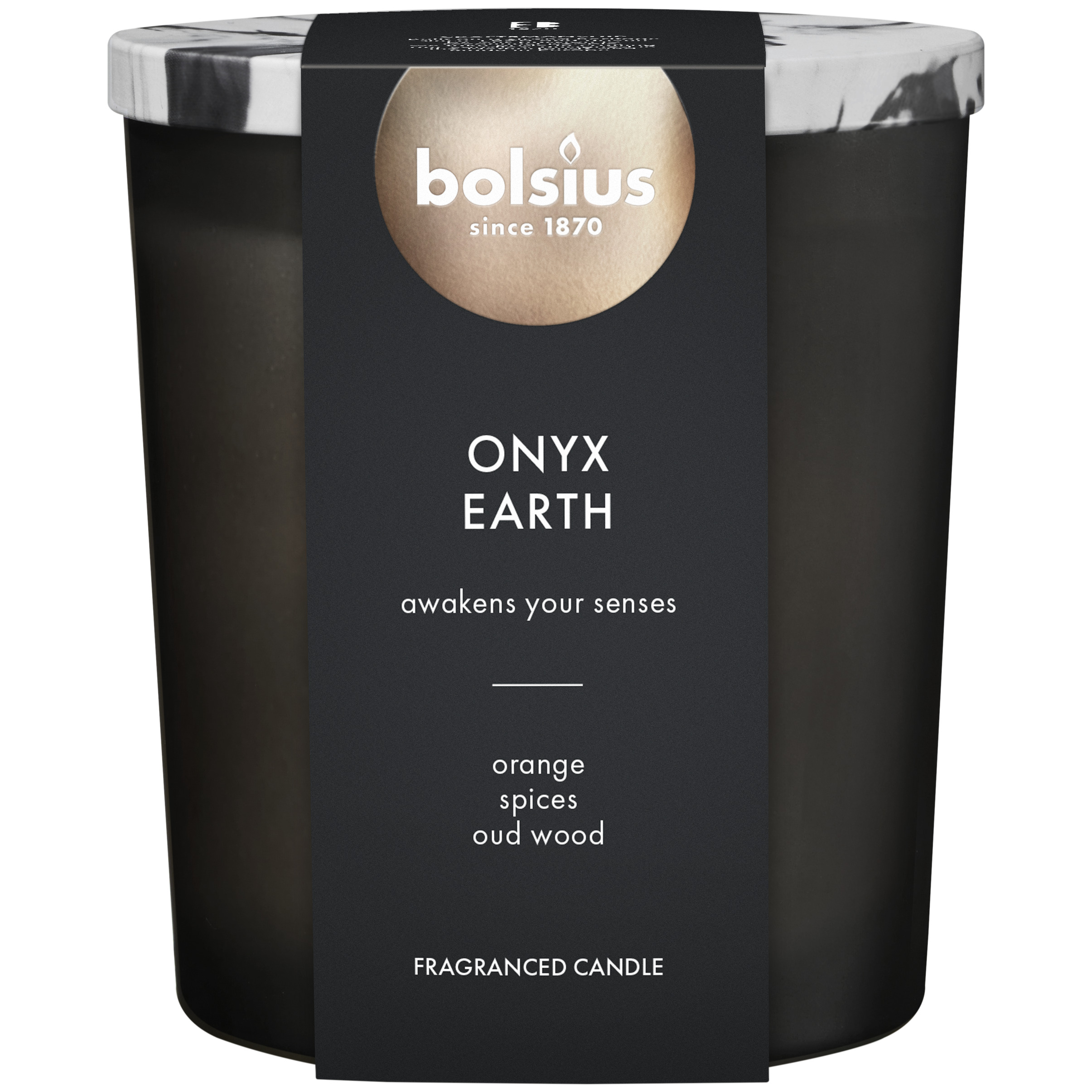 Bolsius Geurglas 110/96 Mm Onyx Earth (1 Stuk)