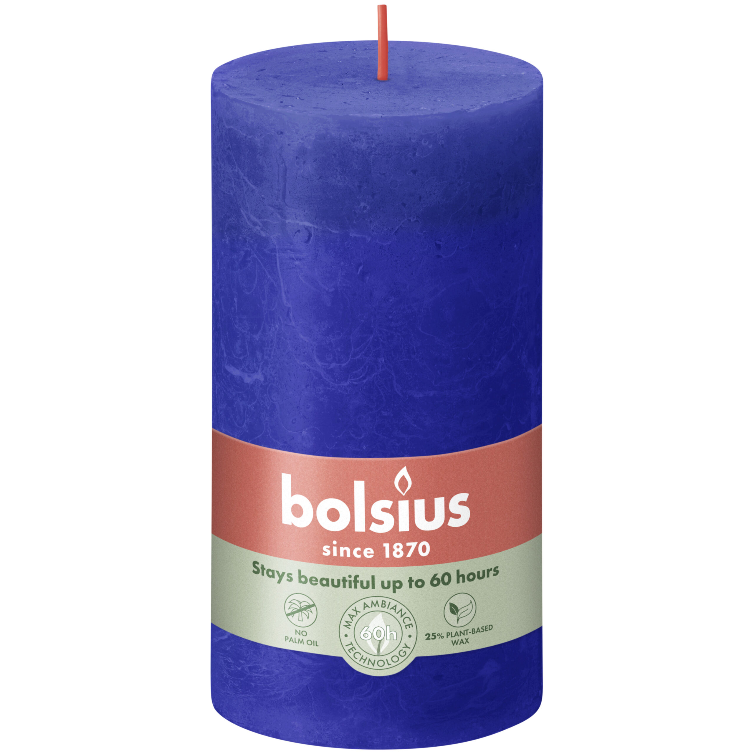Bolsius Rustiek Stompkaars 130/68 Majorelle Blue