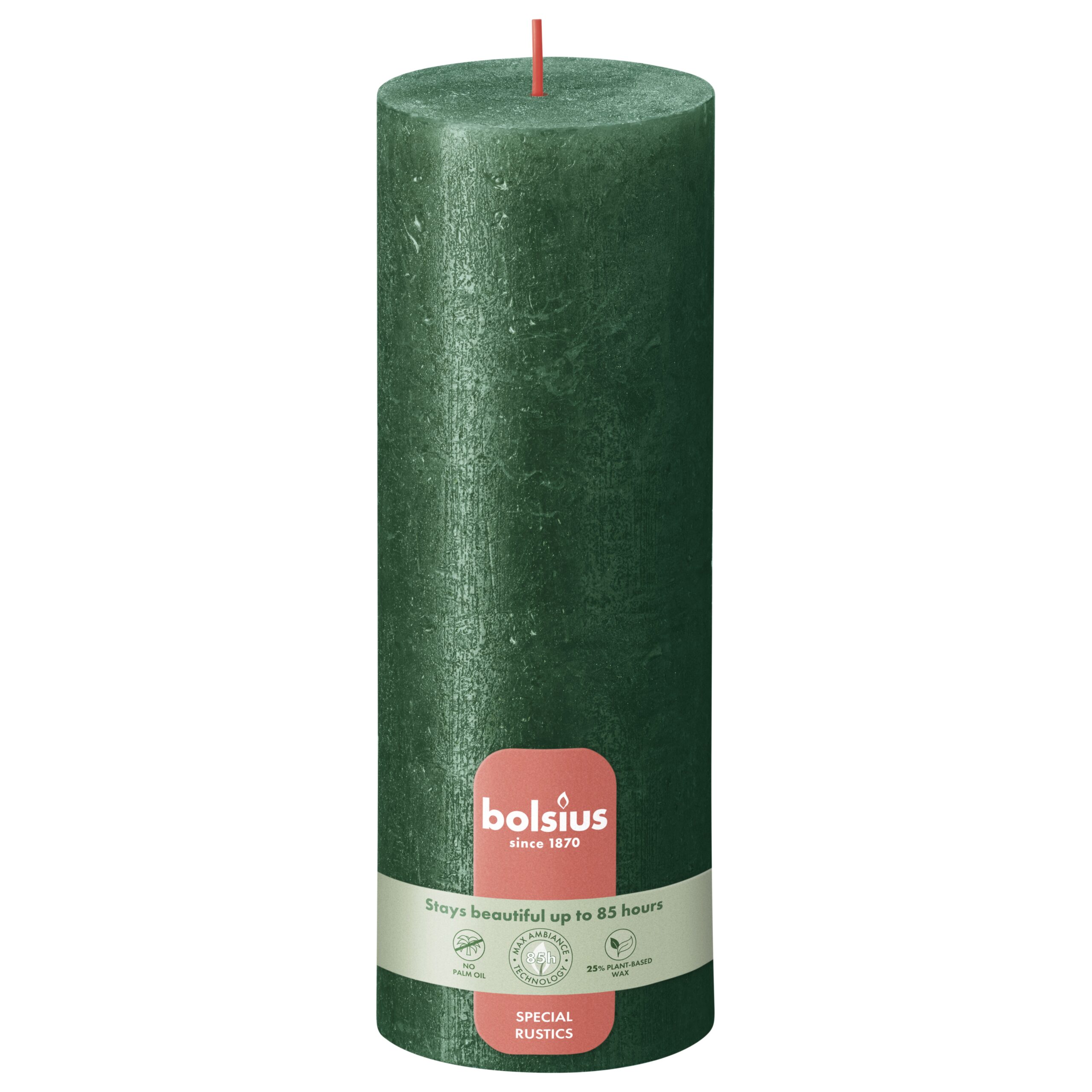 Bolsius Rustiek Stompkaars 190/68 Pine Green