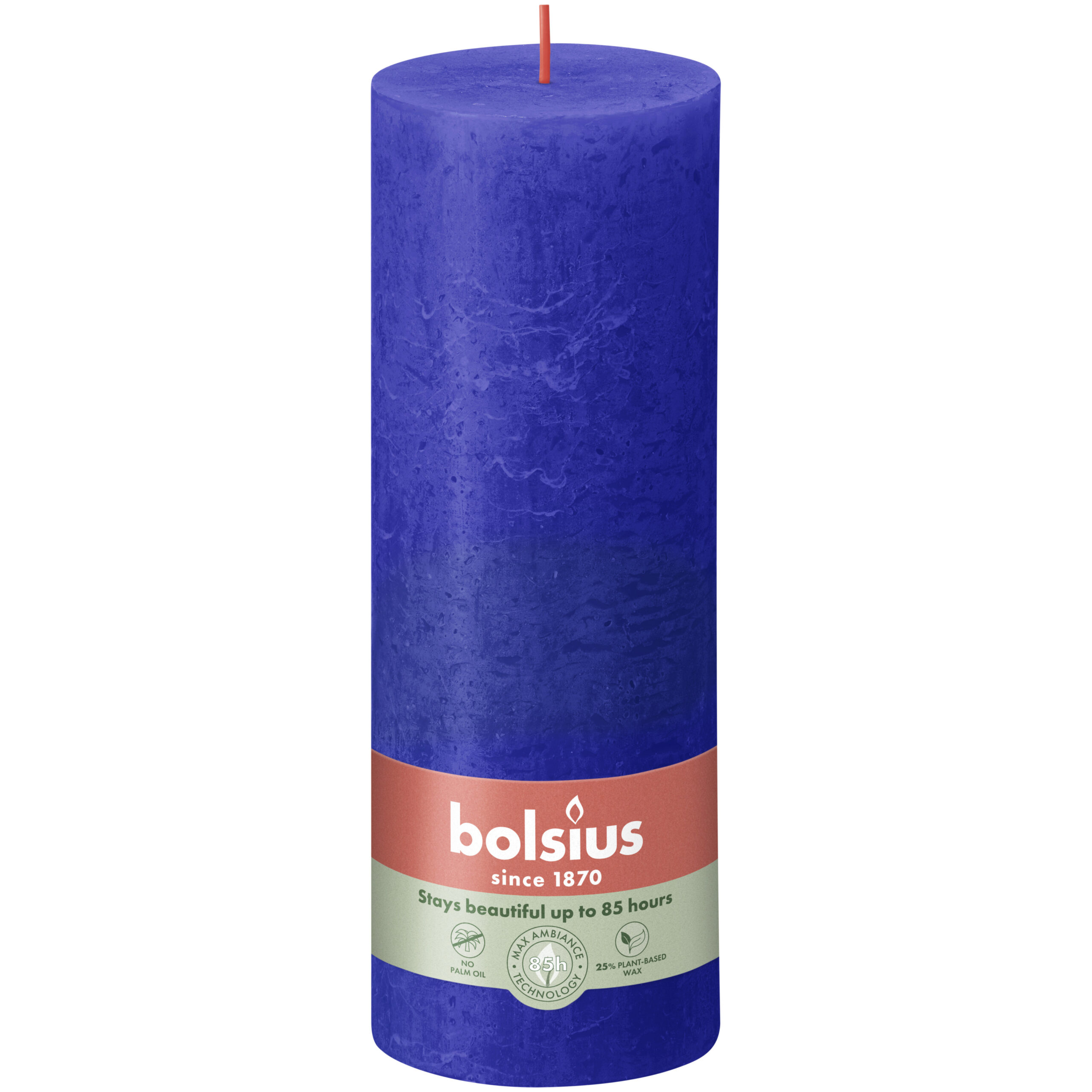 Bolsius Rustiek Stompkaars 190/68 Majorelle Blue