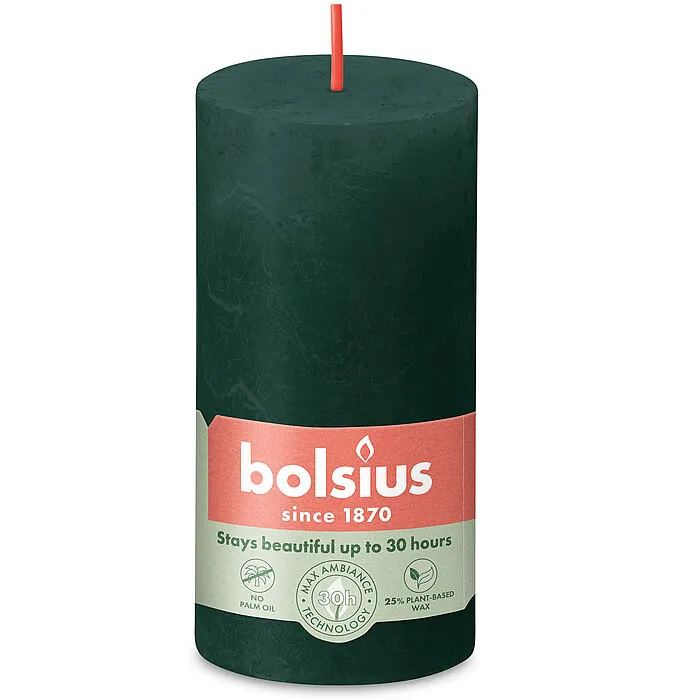 Bolsius Rustiek Stompkaars 100/50 Pine Green