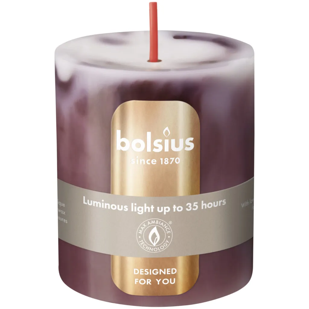 Bolsius Gladde Stompkaarsen 80/68 mm Royal Burgundy