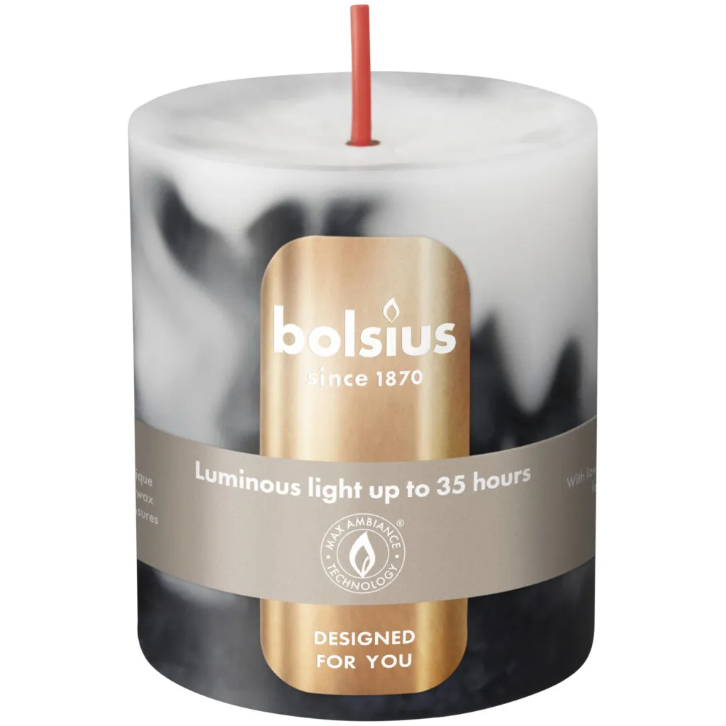 Bolsius Gladde Stompkaarsen 80/68 mm Onyx Black
