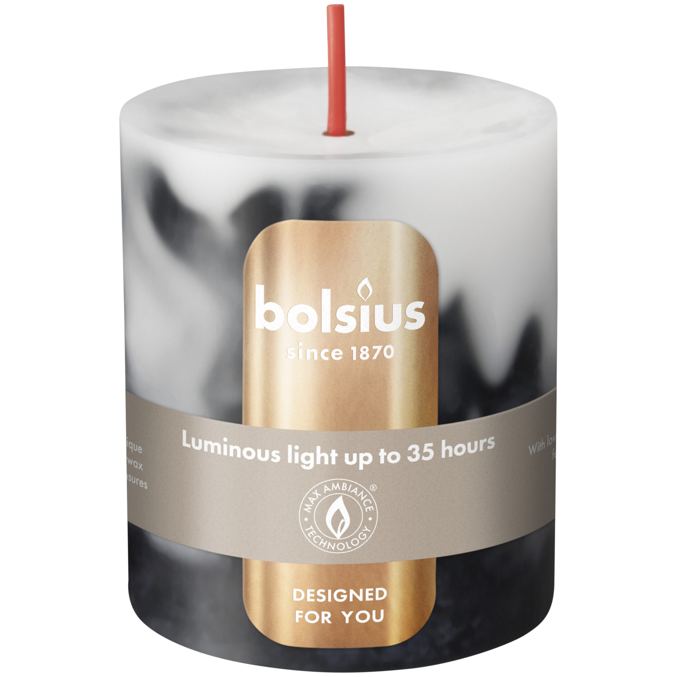 Bolsius Gladde Stompkaarsen 80/68 mm Onyx Black