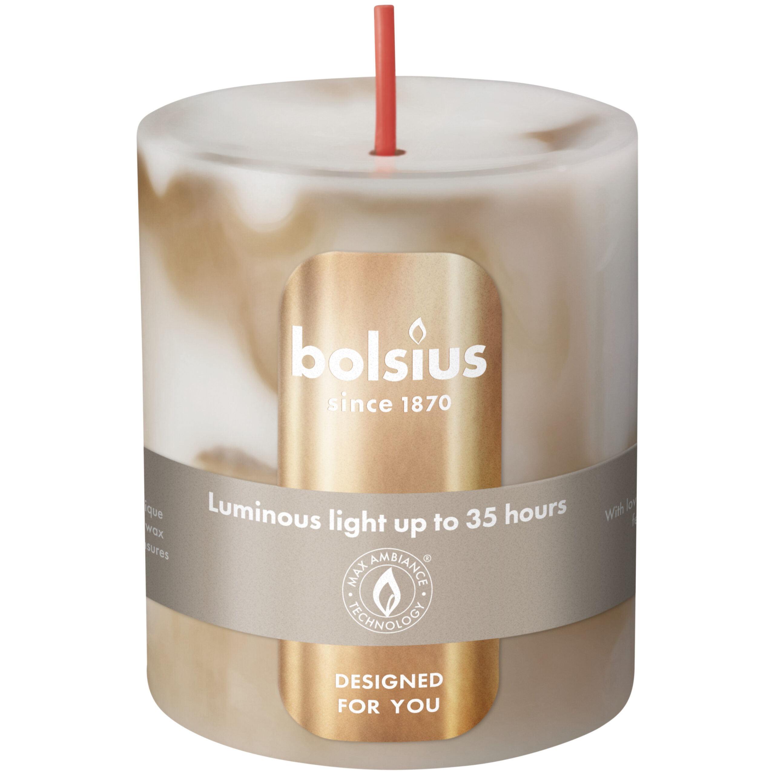 Bolsius Gladde Stompkaarsen 80/68 mm Botticino Beige