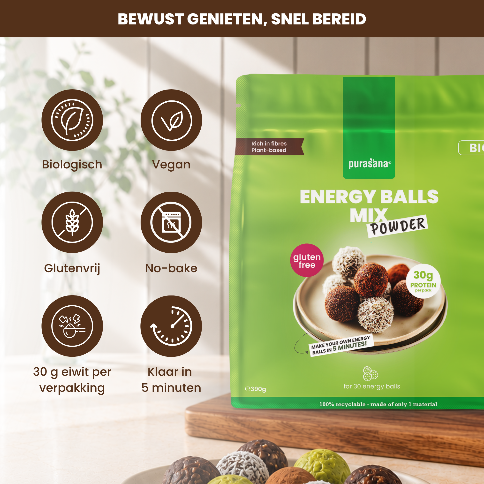 Purasana Energy Balls Mix Bio (390 gr) - image 5