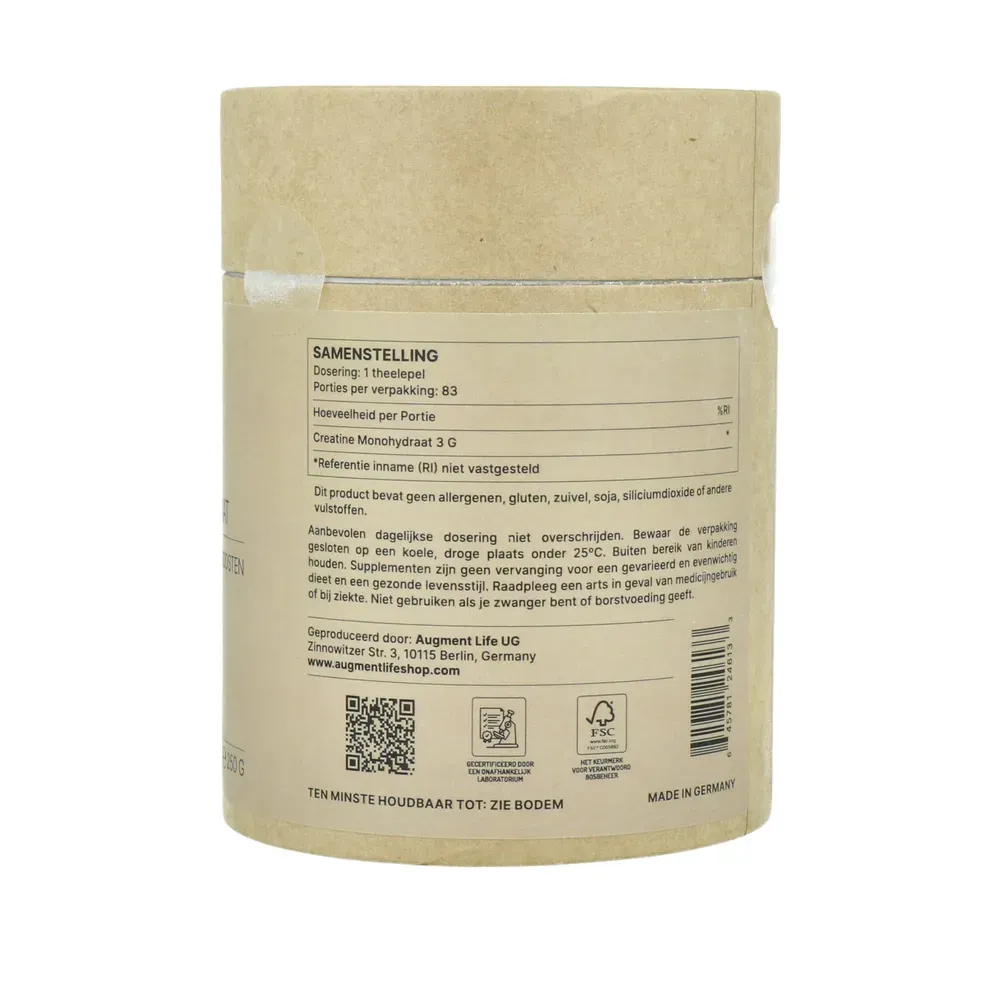 Augment Life Creatine Monohydraat (250 gr)