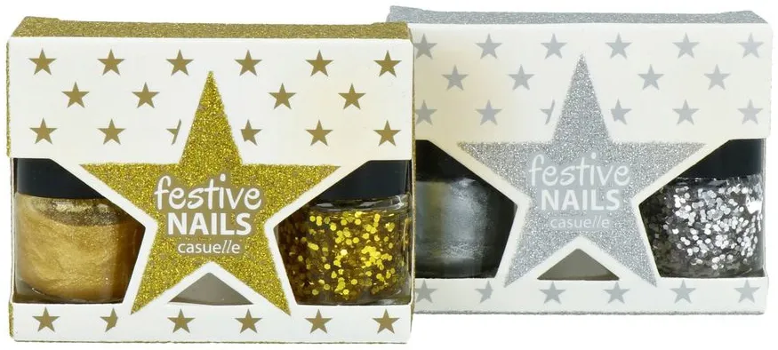 Casuelle Festival Nails Goud & Zilver (1 stuk)