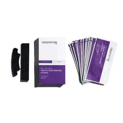 Clearsmile Pap + Charcoal Teeth Whitening Strips Strawberry Flavor (14 stuks) - image 3