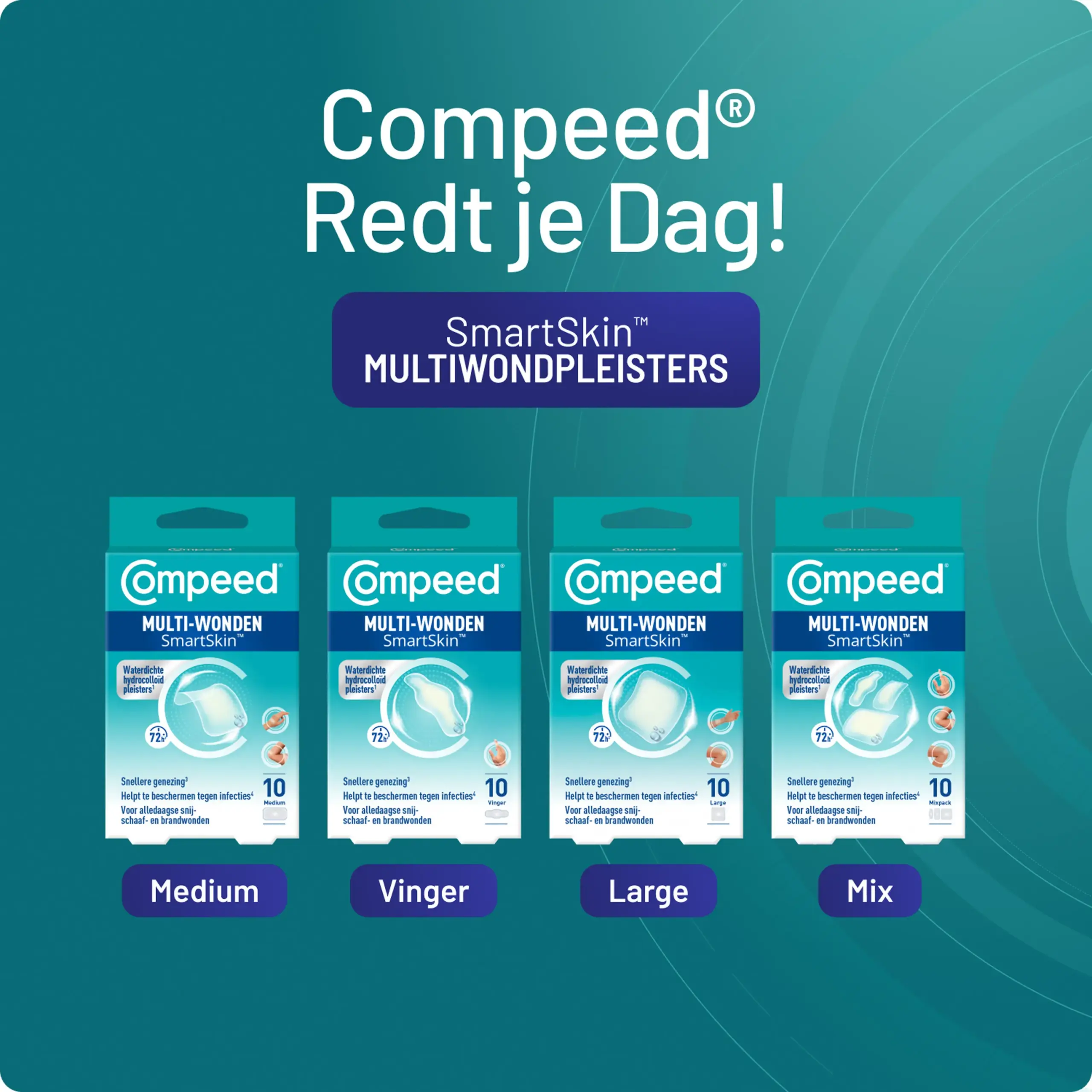 Compeed Smartskin Multi-wond Large (10 stuks) - image 3
