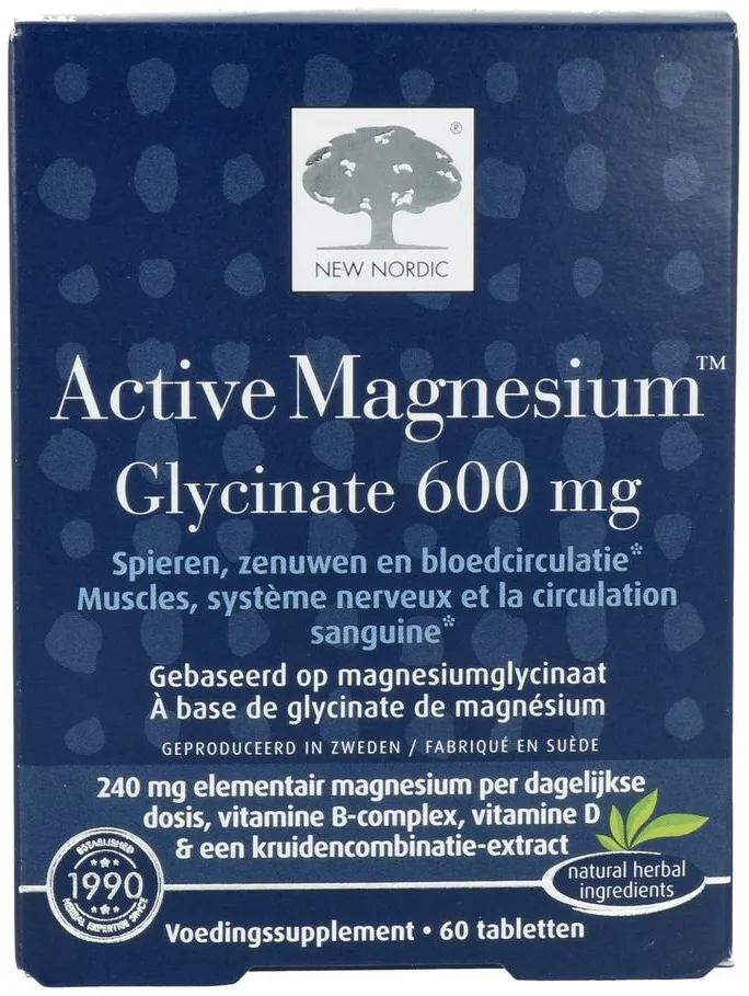 New Nordic Active Magnesium Glycinate (60 tabletten)