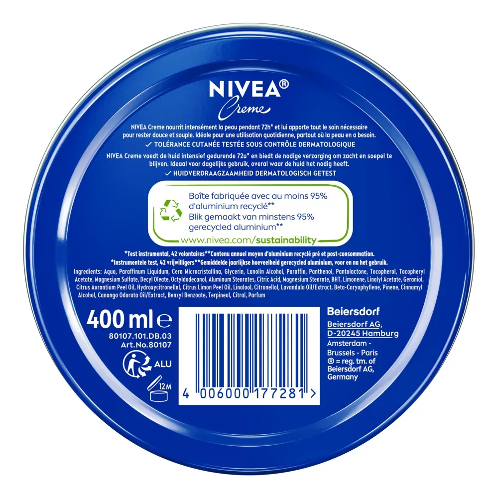 Nivea Crème Blik (400 ml)