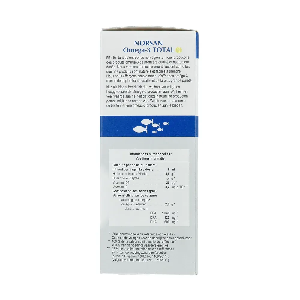 Norsan Omega-3 Total Visolie Citroen (200 ml)