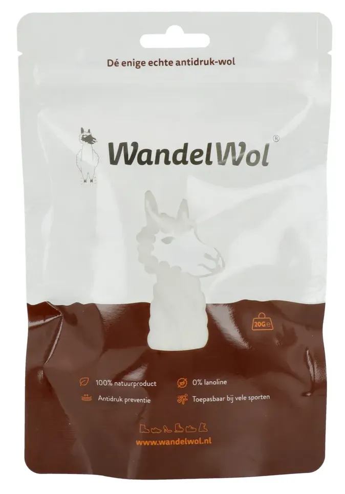 Wandelwol Antidruk-wol Alpaca Lanoline-vrij (20 gr)