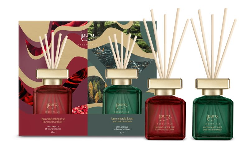Ipuro Diffuser Set Whispering Rose Emerald Forest (2 x 50 ml)