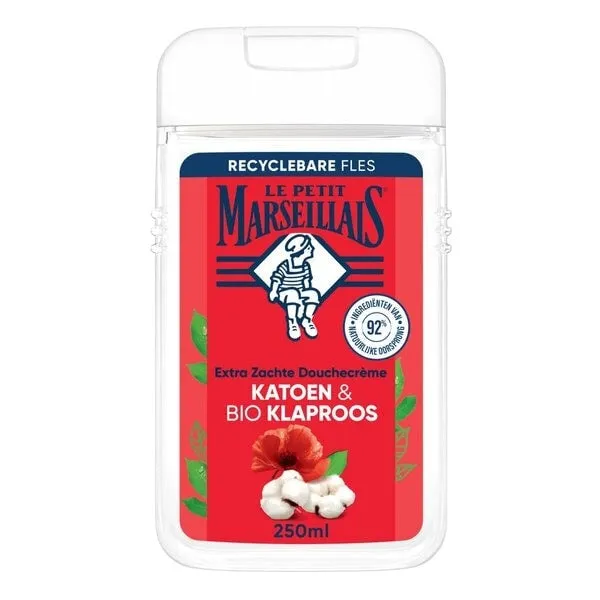 Le Petit Marseillais Douche Gel Katoenmelk & Klaproos Bio (250 ml)