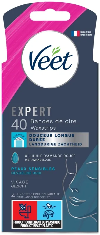 Veet Expert Koude Wasstrips Gezicht (40 stuks)