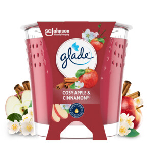 Glade Kaars Cosy Apple & Cinnamon 100% Raapzaad Wax (112 gr)
