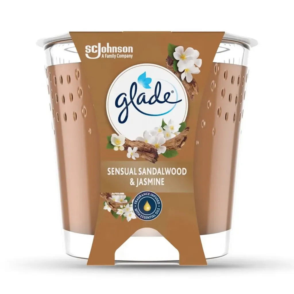 Glade Kaars Sensual Sandalwood & Jasmine (112 gr)