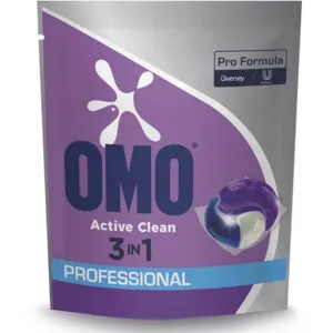 Omo Professional 3-in-1 Wasmiddel Capsules Activeclean Pro Formula (80 stuks)