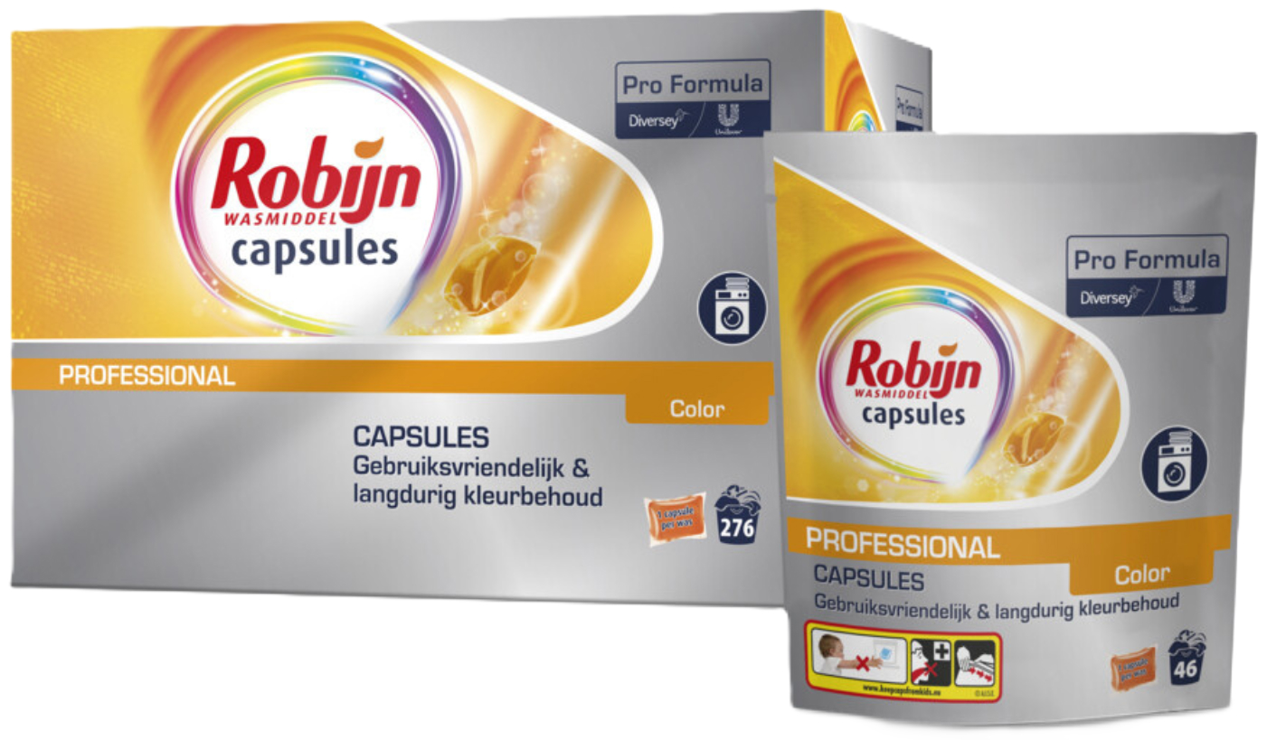 Robijn Professional Wasmiddel Capsules Color Pro Formula (46 stuks)