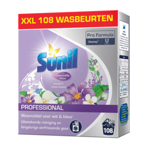 Sunil Professional Poederwasmiddel XXL Lavendel Chinese Bloesem 108 Wasbeurten (7560 gr)