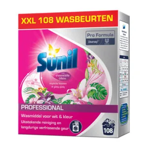 Sunil Professional Poederwasmiddel XXL Tropische Bloemen & Ylang Ylang 108 Wasbeurten (7560 gr)