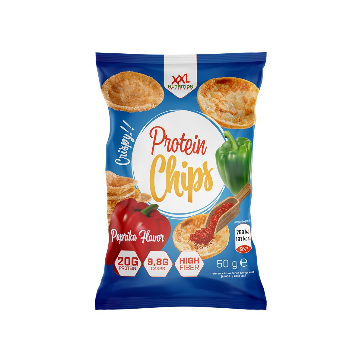 XXL Nutrition Protein Chips-paprika (50 gr)