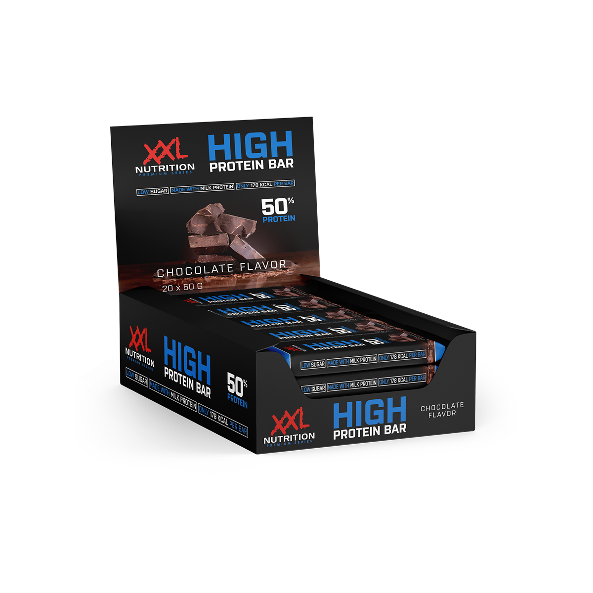 XXL Nutrition High Protein Bar 2.0 Chocolade (20 x 50 gr)