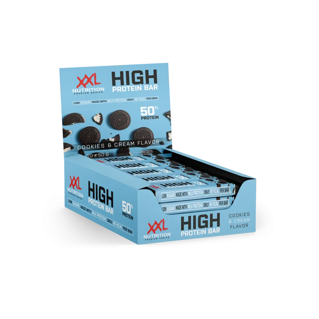XXL Nutrition High Protein Bar 2.0 - Cookies & Cream (20 x 50 gr)
