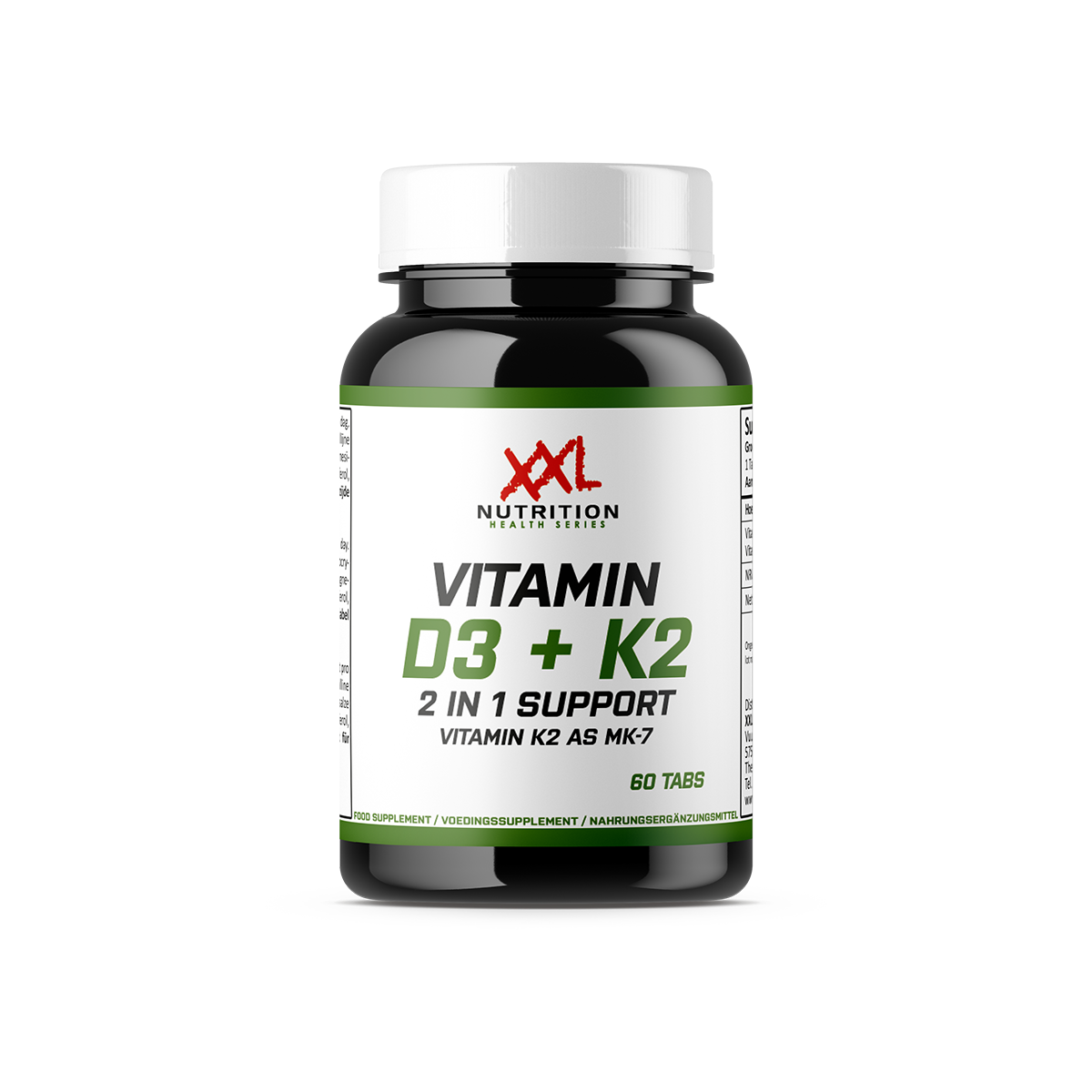XXL Nutrition Vitamine D3 (1000 Iu) + K2 45 mcg (60 tabletten)
