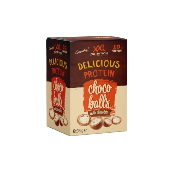 XXL Nutrition Delicious Protein Choco Balls - Melk Chocolade (6 x 38 gr)