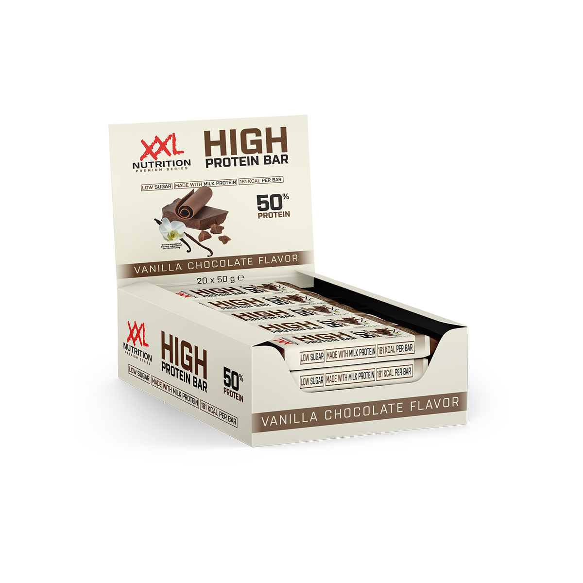 XXL Nutrition High Protein Bar 2.0 - Vanilla Chocolate (20 stuks)